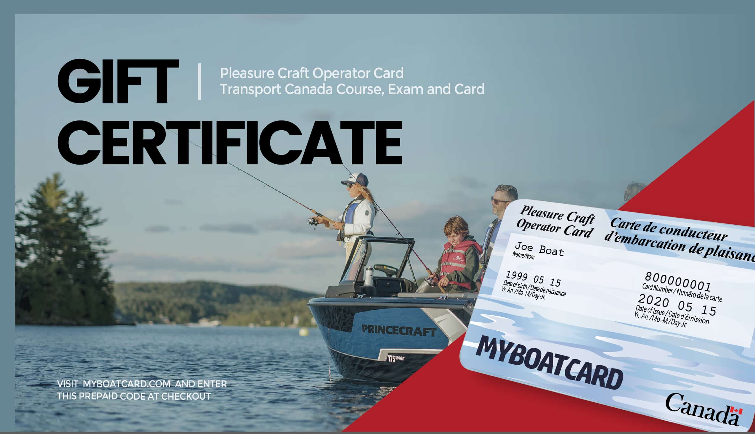 Boating License Gift Certificate Design 3